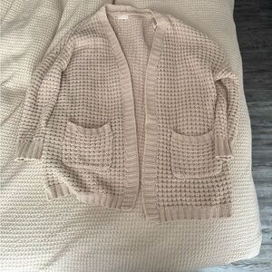 Cozy Beige Knit Cardigan